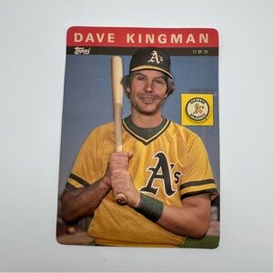 1985 Topps 3D Baseball Card Dave Kingman #12 of 30 Oakland A’s Oversized Vtg
